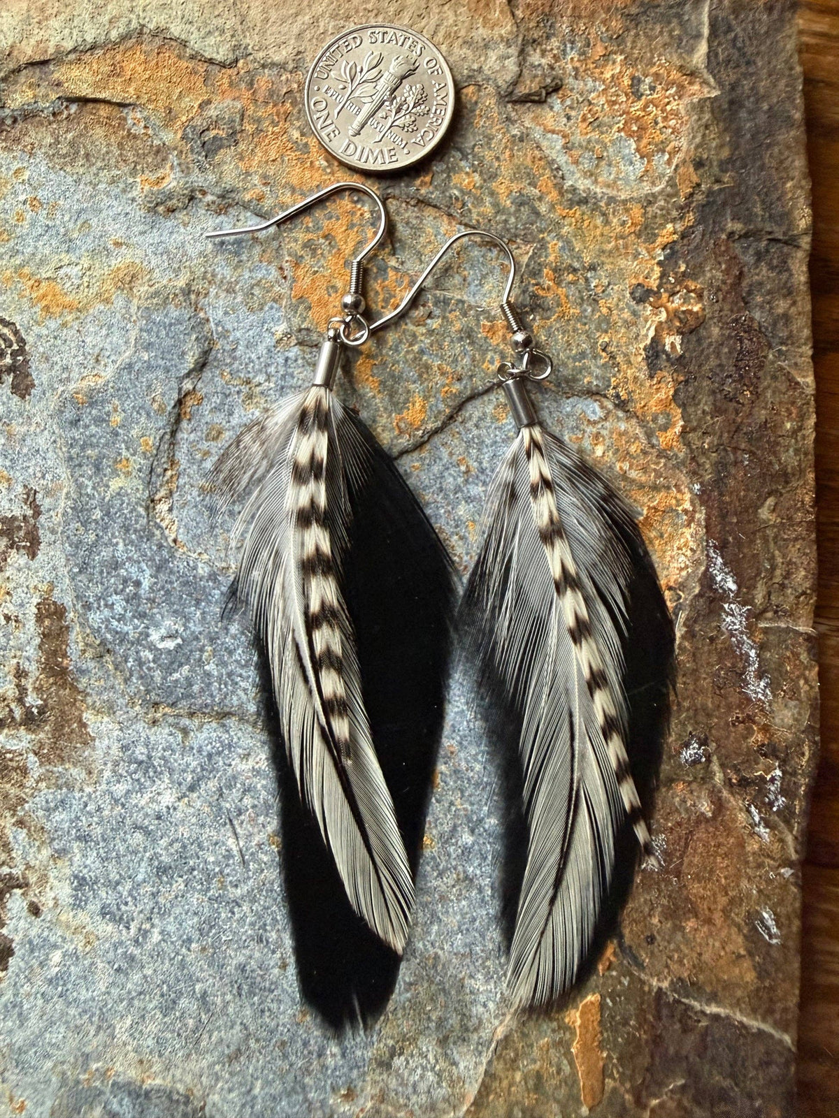 Wild Mountain Fringe - Mountain Mist Feather Earrings