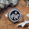 Tourtiwi - Mountains Sunset Engraved Ring