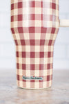 American Farm Company - Cranberry Gingham 40oz Water Tank Tumbler