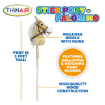 Thin Air Brands - Stick Pony - Brown Palomino with sounds Hobby Horse