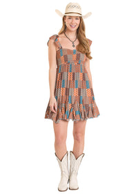 Women's Patch Print Mini Dress