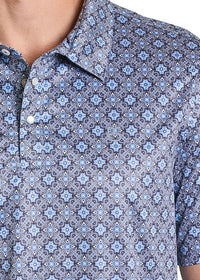 Mens Short Sleeve Polo Snap