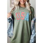 COLORBEAR - Floral USA Graphic Heavyweight T Shirts