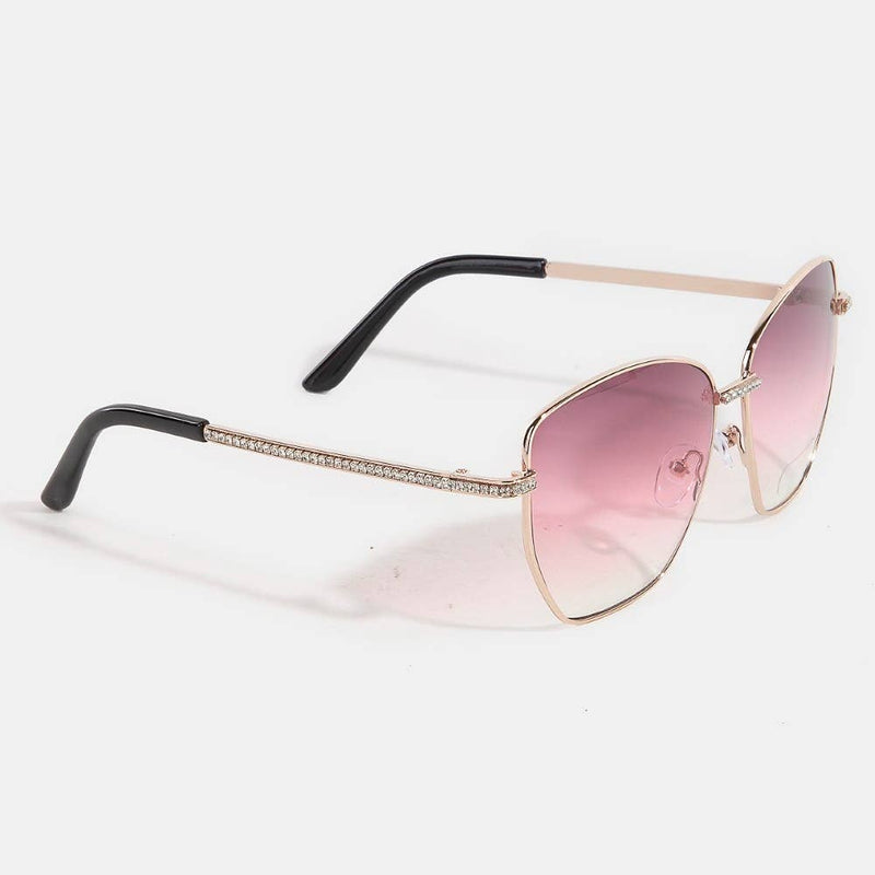 Collections by Fame Accessories - Rhinestone Accent Aviator Sunglasses