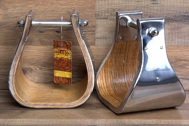 HILASON - Western Wooden W/ Steel Horse Saddle Stirrups W/ 5' Tread
