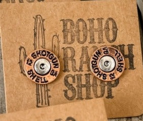 Boho Ranch Western Shot Gun Shell Earrings