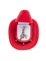 Barrel Racer with Colorful Cowboy Hat Gift Box, Necklace