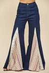 WISTERIA LANE - LACE DETAIL WIDE LEG JEANS 2481PIC