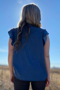 Sterling Kreek - Babydoll Top Denim - Dark Wash