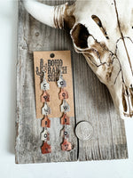 Boho Ranch Western Eartag Cowboy Drop Earrings