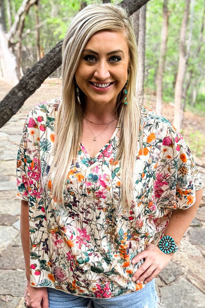 Sterling Kreek Field Flowers Top