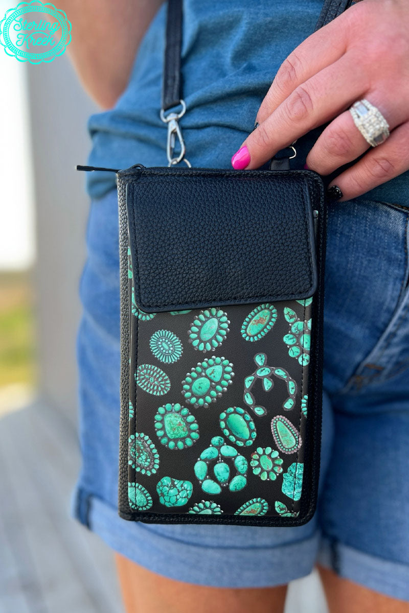 Forever In Turquoise Phone Wallet Bag - Sterling Kreek