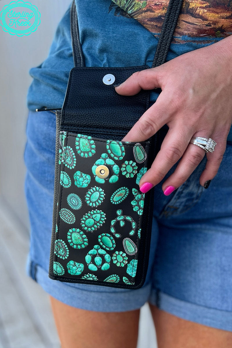 Forever In Turquoise Phone Wallet Bag - Sterling Kreek