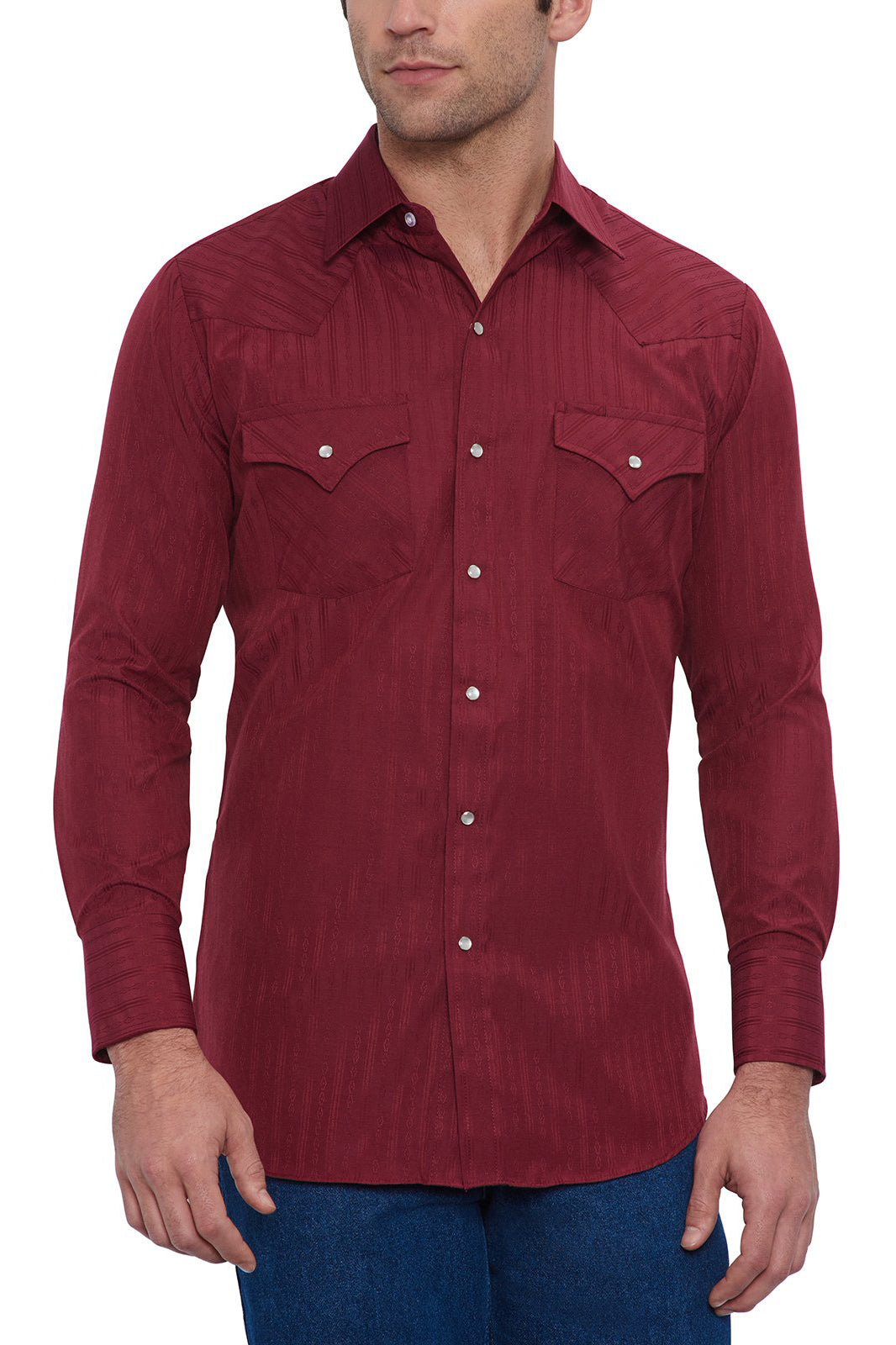 Ely Cattleman Men's Long Sleeve Solid Tone on Tone