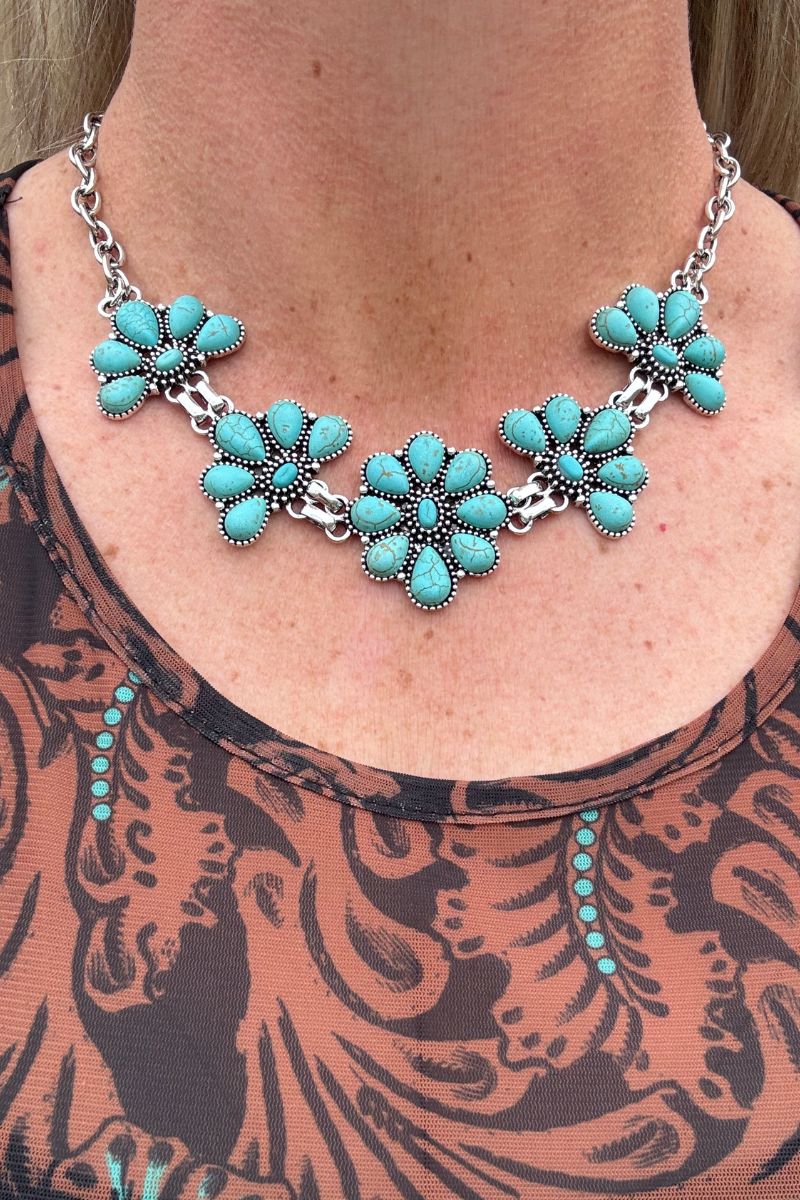 Sterling Kreek Montana Flower Necklace