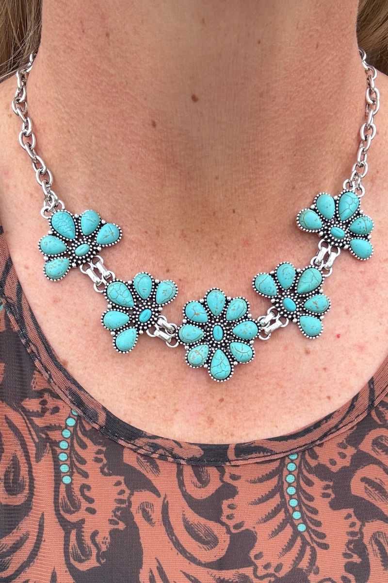 Sterling Kreek Montana Flower Necklace