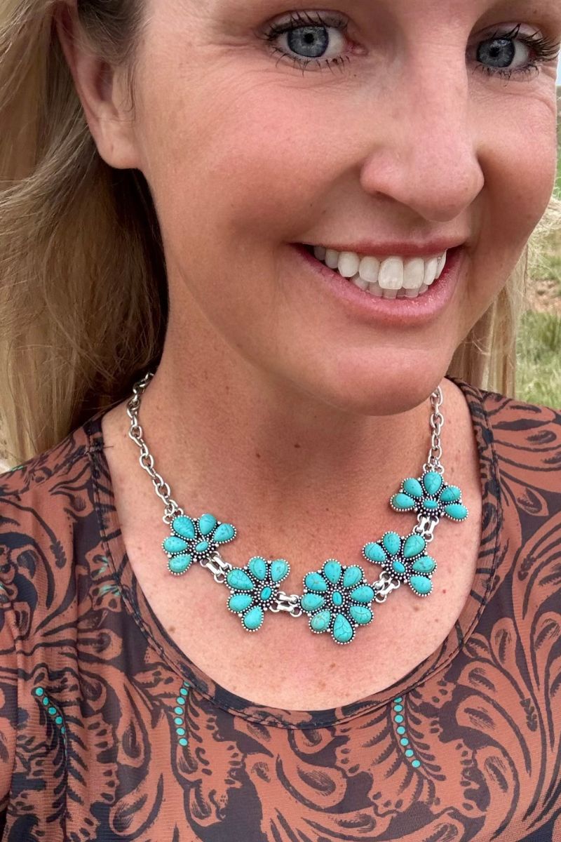 Sterling Kreek Montana Flower Necklace