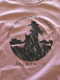 Off The Beaten Path Saddlery Adult Unisex Tee - Orchid