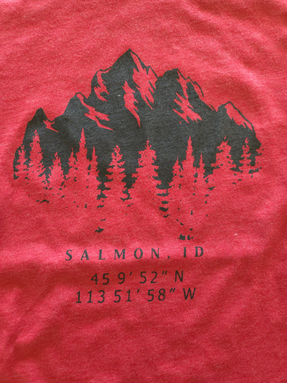 Salmon, ID Adult Unisex Tee - Red