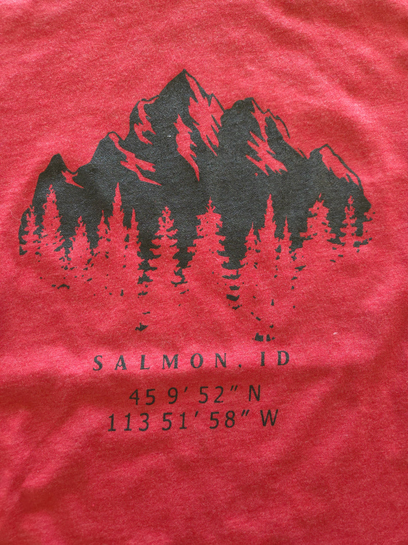 Salmon, ID Adult Unisex Tee - Red