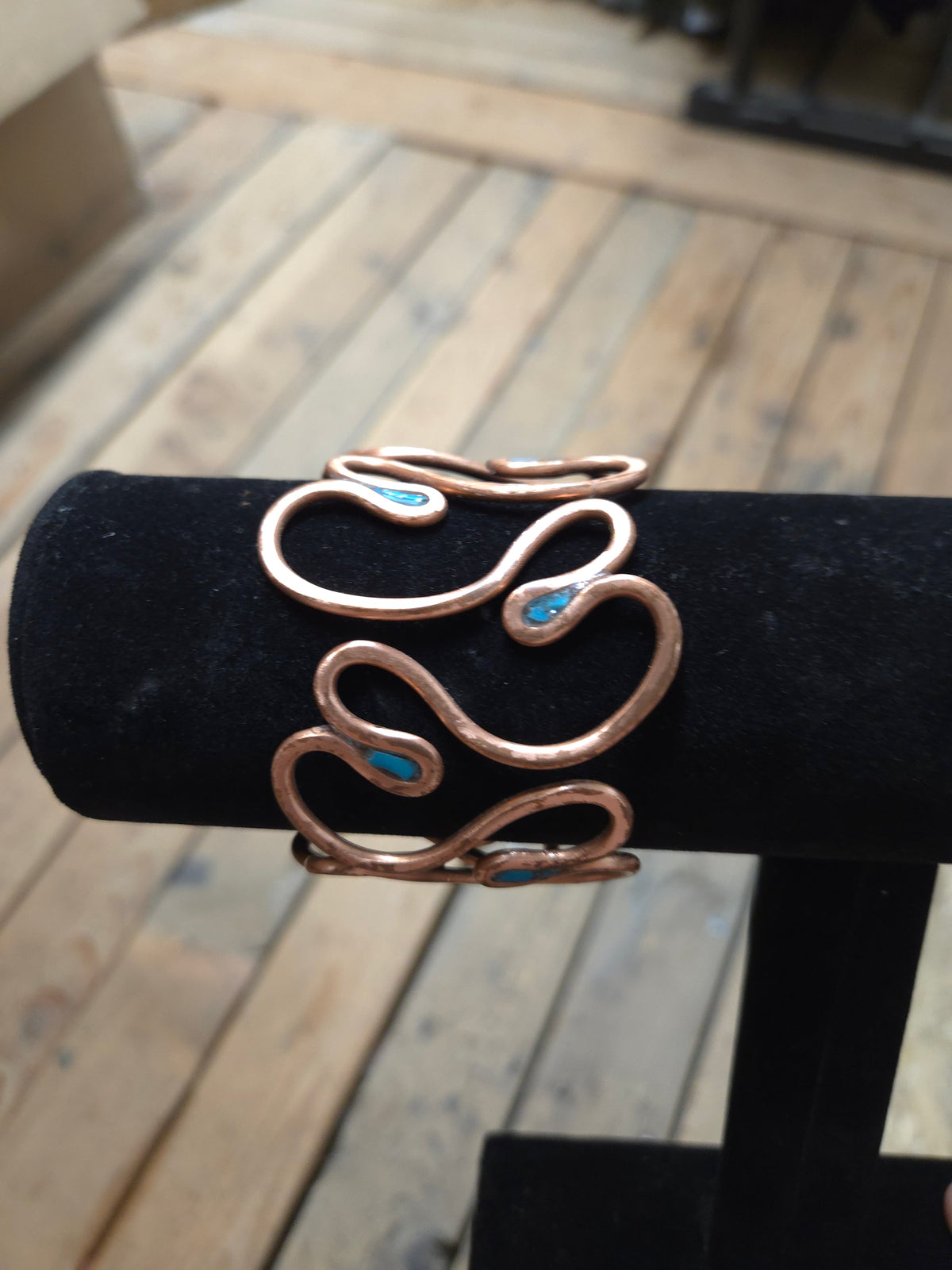 Copper And Silver Wrist Cuffs