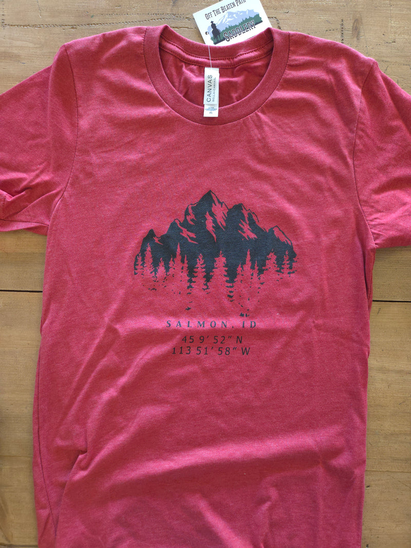 Salmon, ID Adult Unisex Tee - Red