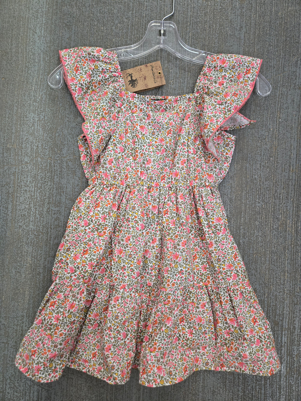 Girl's Floral Flutter Dress - Montana Co