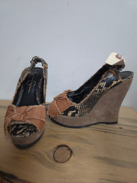 Jessica Simpson Python Heel Sandals - Size 6