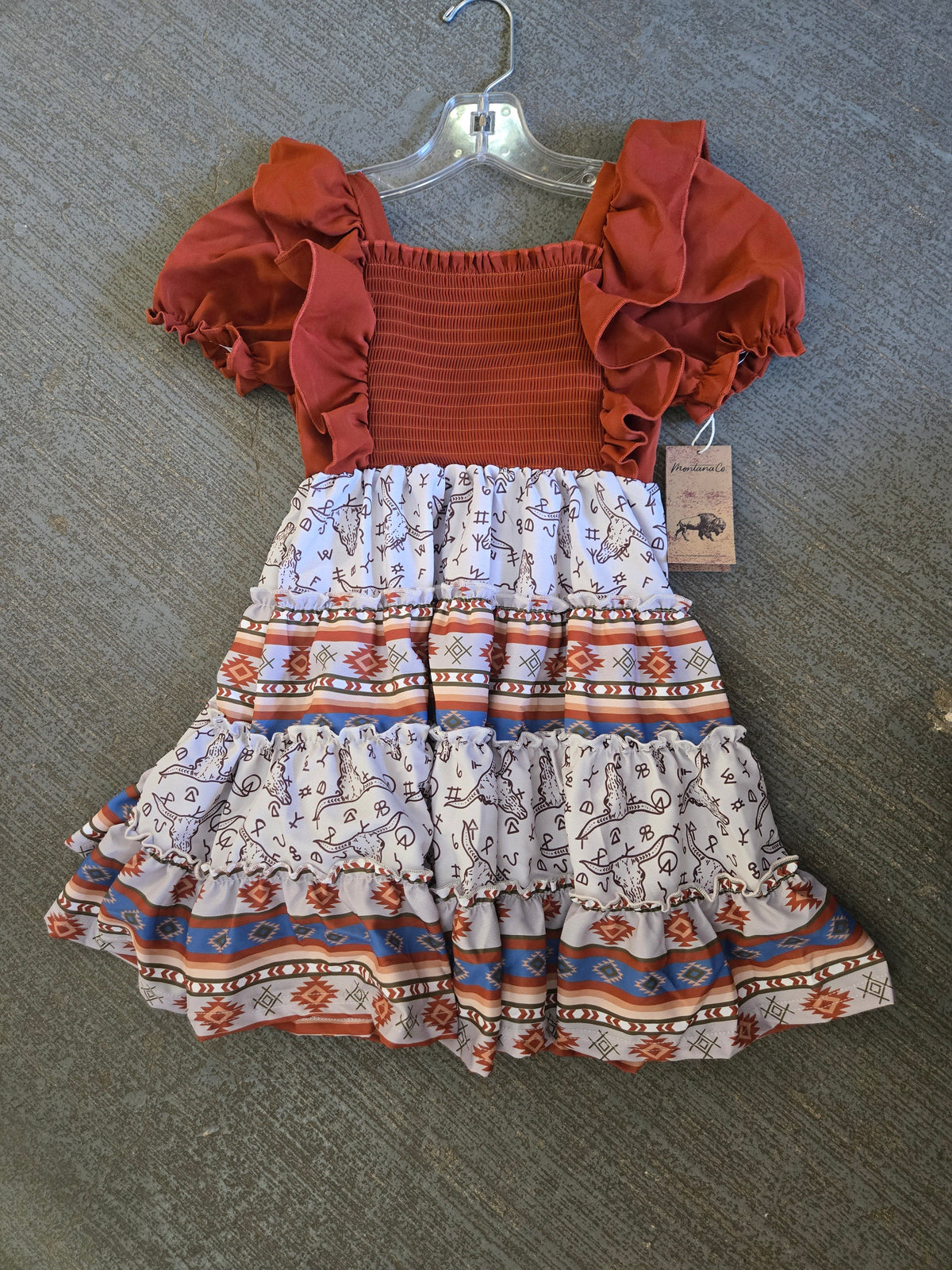 Montana Co Girl's Multi-Print Dress