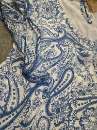 Blue and White Paisely Top - Girl's - Montana Co