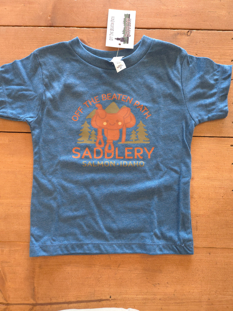 Off The Beaten Path Saddlery Toddler Tees - Teal
