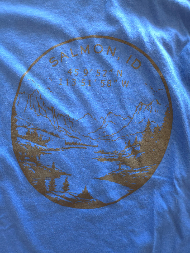 Salmon, ID Adult Unisex Tee - Royal Blue