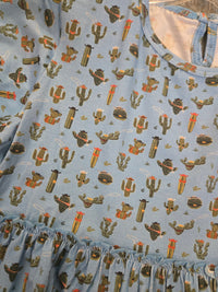 Girl's Blue Cactus Dress - Montana Co