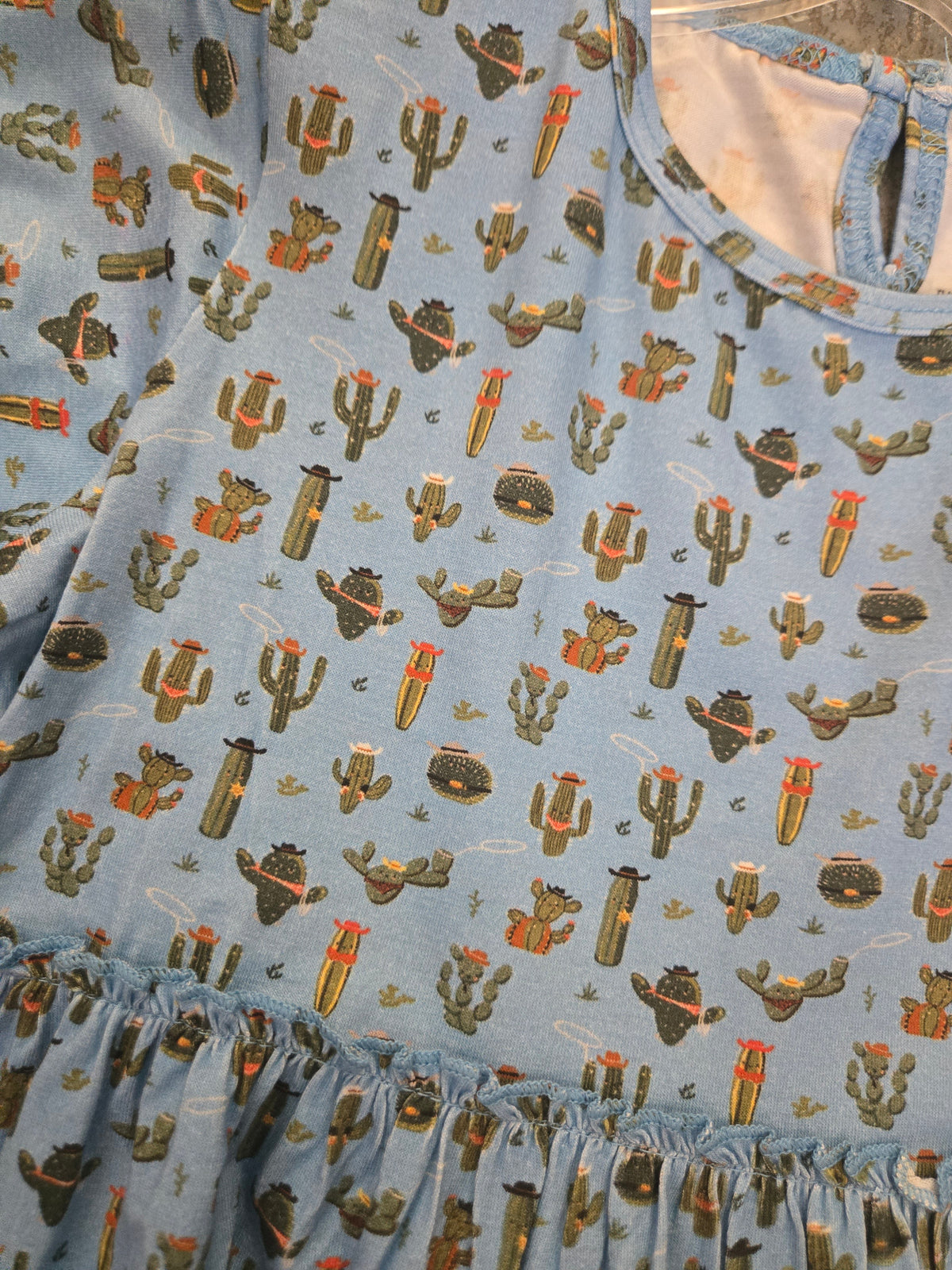 Girl's Blue Cactus Dress - Montana Co