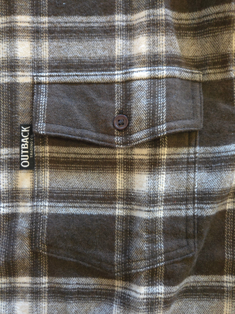 Outback Trading Cotton Plaid - Brown - Men's