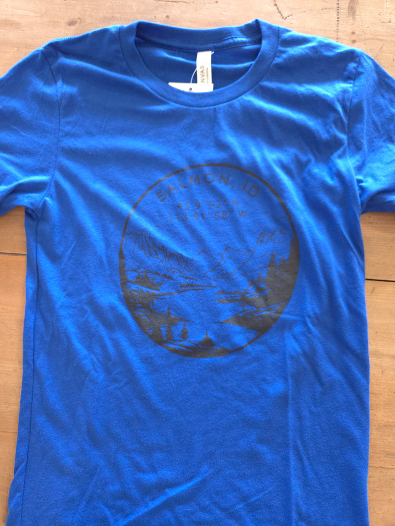 Salmon, ID Adult Unisex Tee - Royal Blue