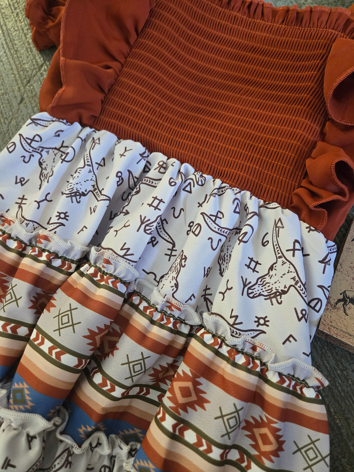 Montana Co Girl's Multi-Print Dress