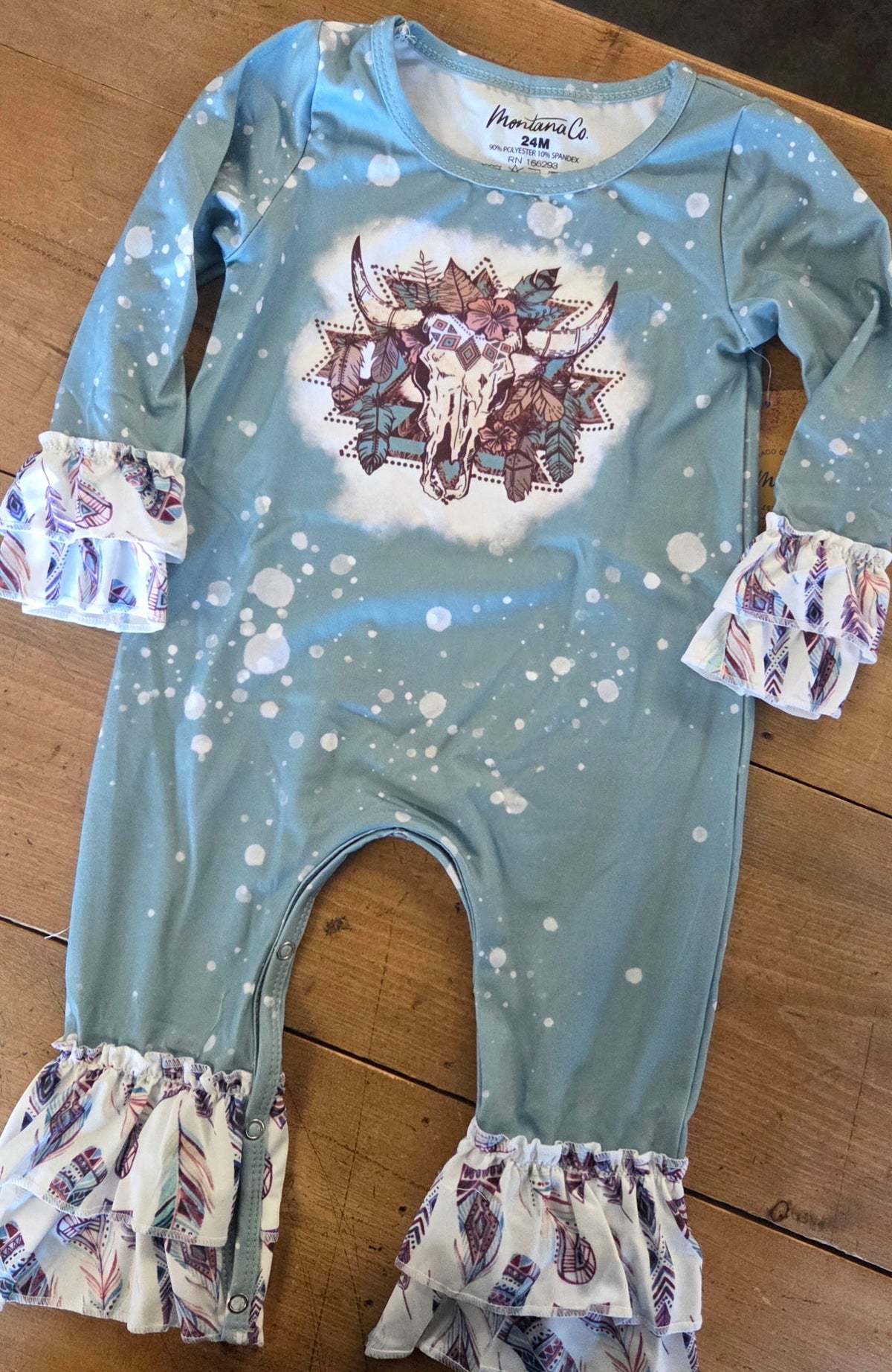 Montana Company Turquoise Skull Romper