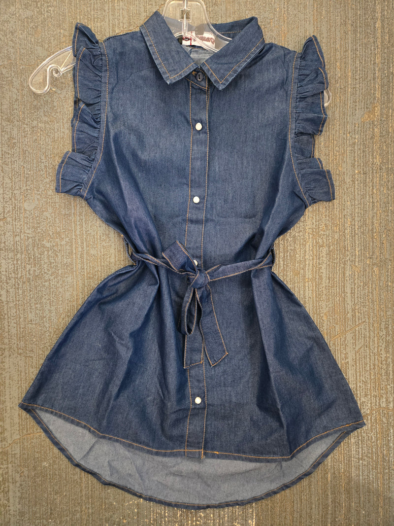 montana denim dress Girl's Blue Denim Dress