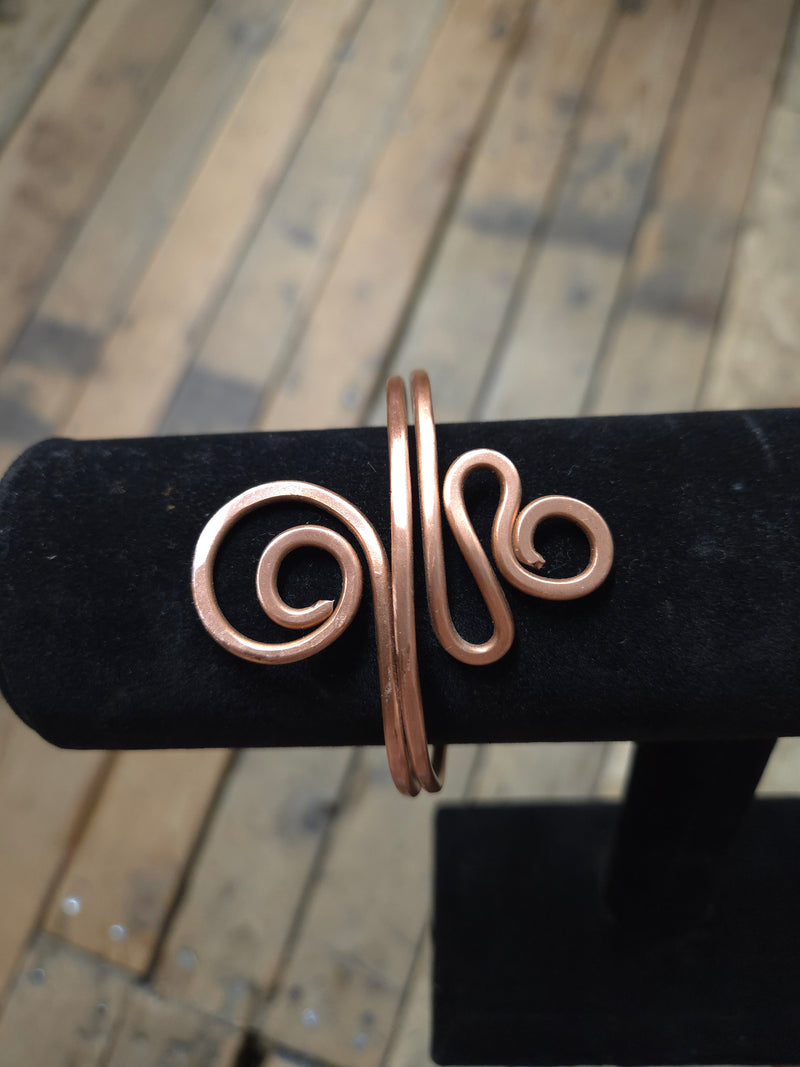 Copper And Silver Wrist Cuffs