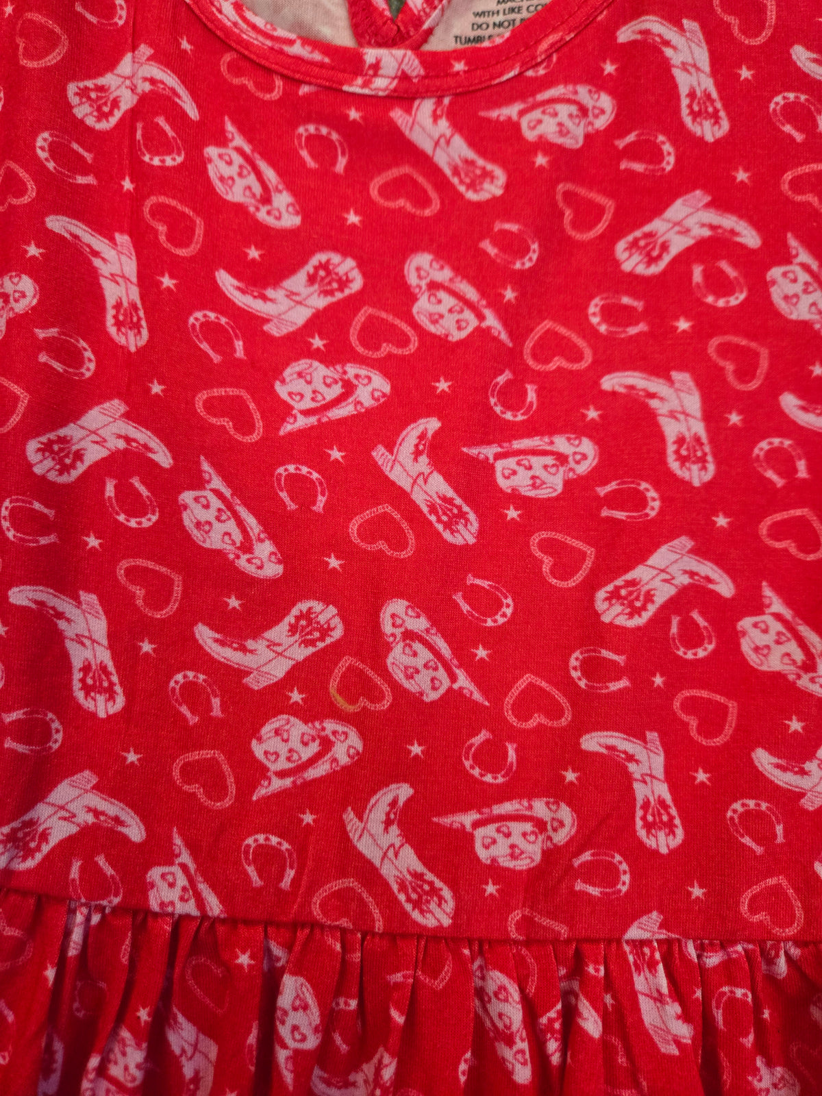 Boots & Hearts Dress - Red - Montana Co