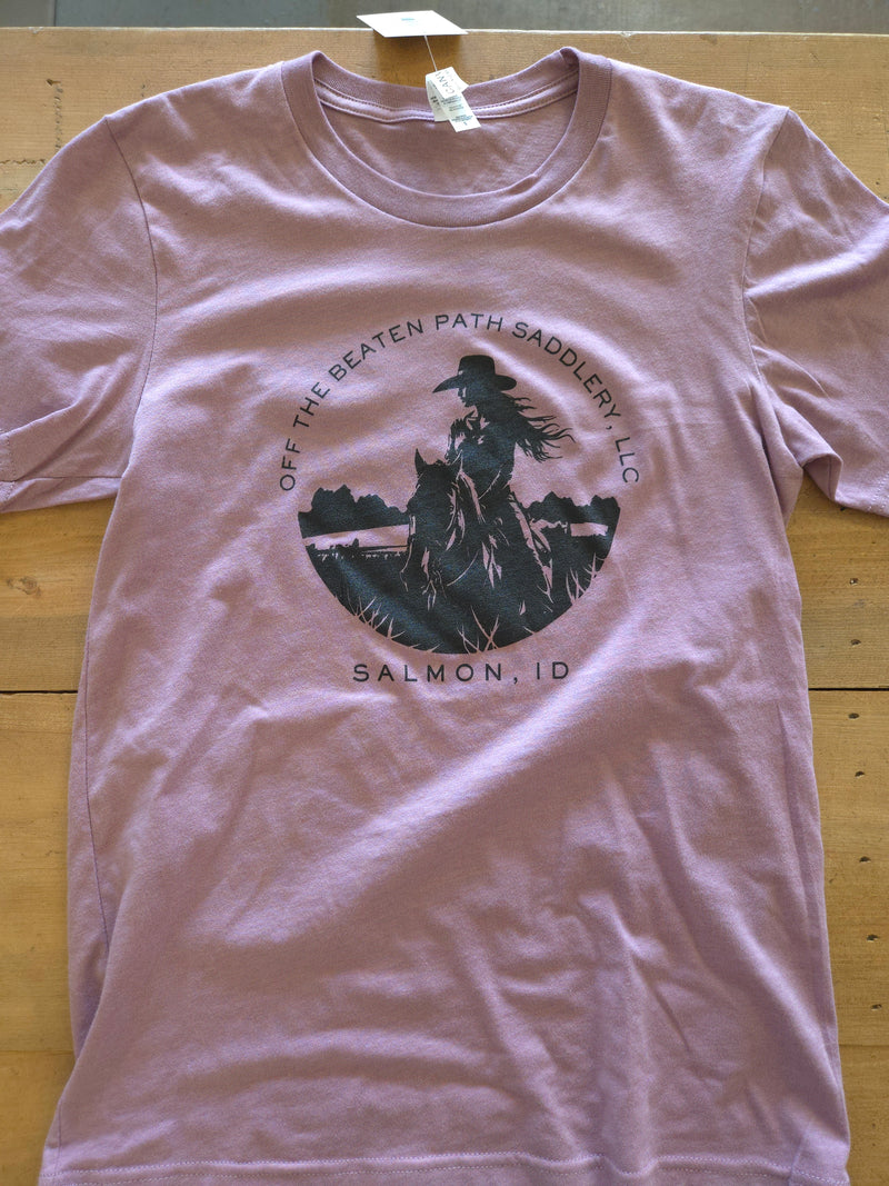 Off The Beaten Path Saddlery Adult Unisex Tee - Orchid