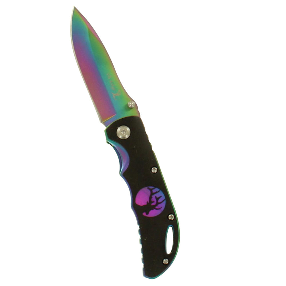 M&F Western Elk Ridge 3.50 in Closed Rainbow Knife