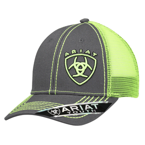 ARIAT Kid's Lime Green Signature Logo Cap