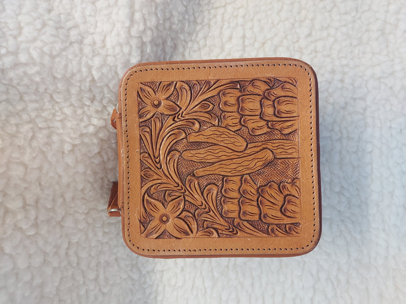 Leather Tooled Jewelry Box