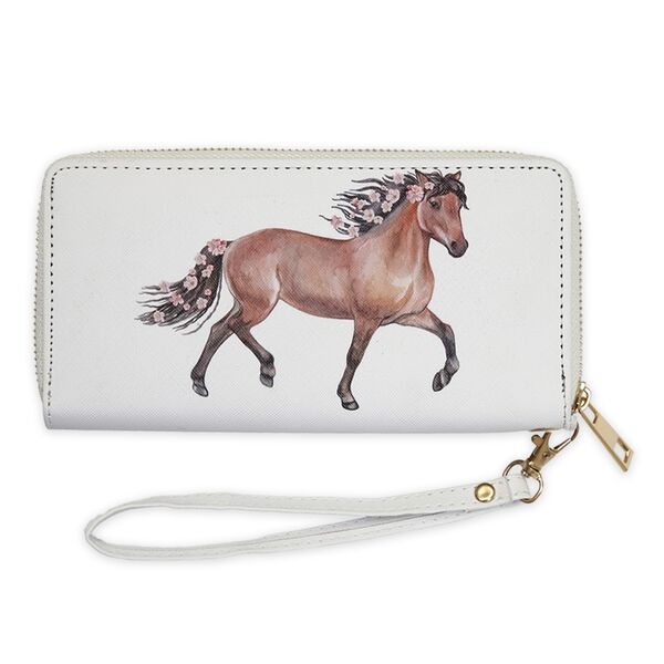 AWST International Wallet with Bay Horse & Flowers