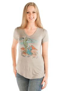 Cactus V-Neck Tee