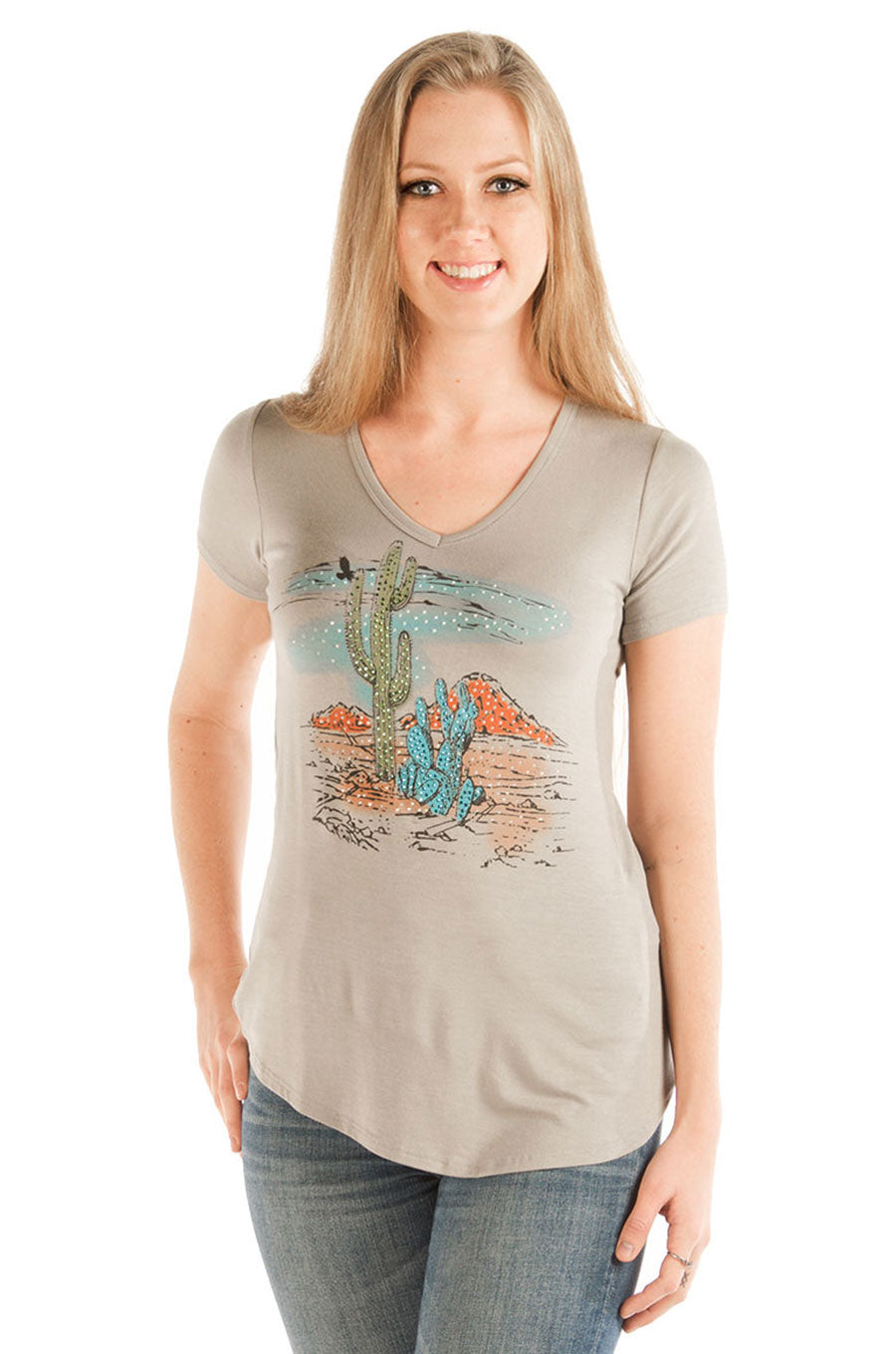 Cactus V-Neck Tee