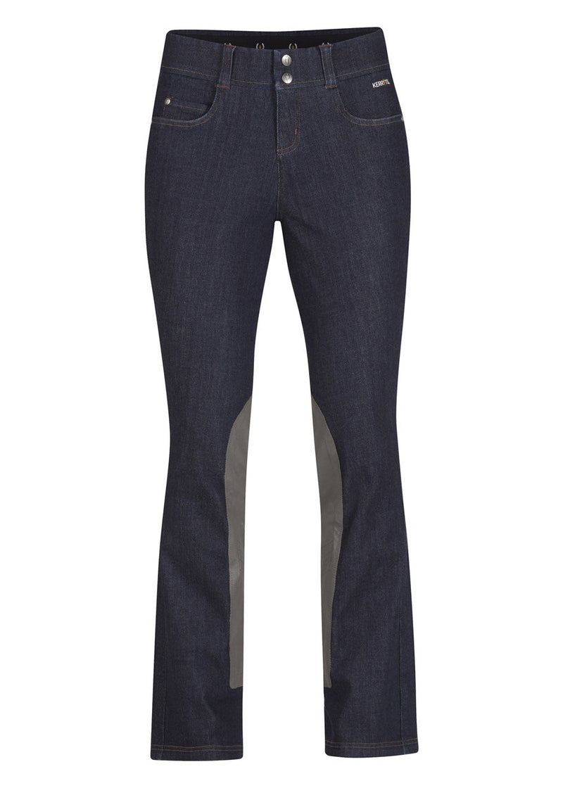 Stretch Denim Extended Knee Patch Bootcut