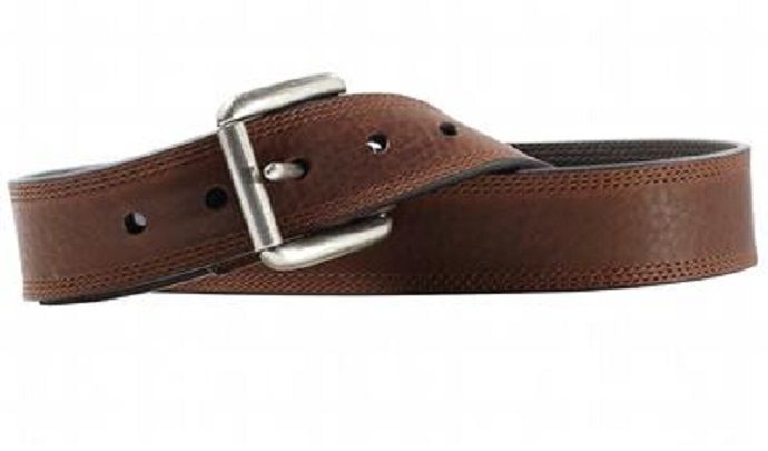 Men's Triple Stitch Copper Ariat Western Leather Belt
